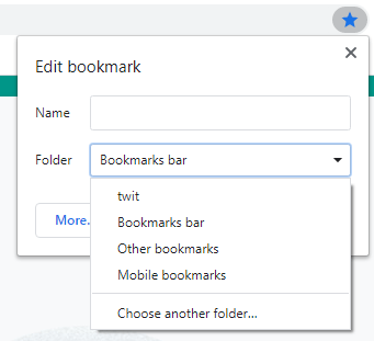 Bookmark folder