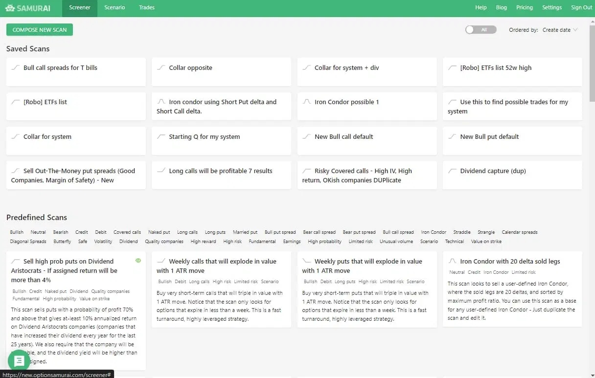 screener dashboard