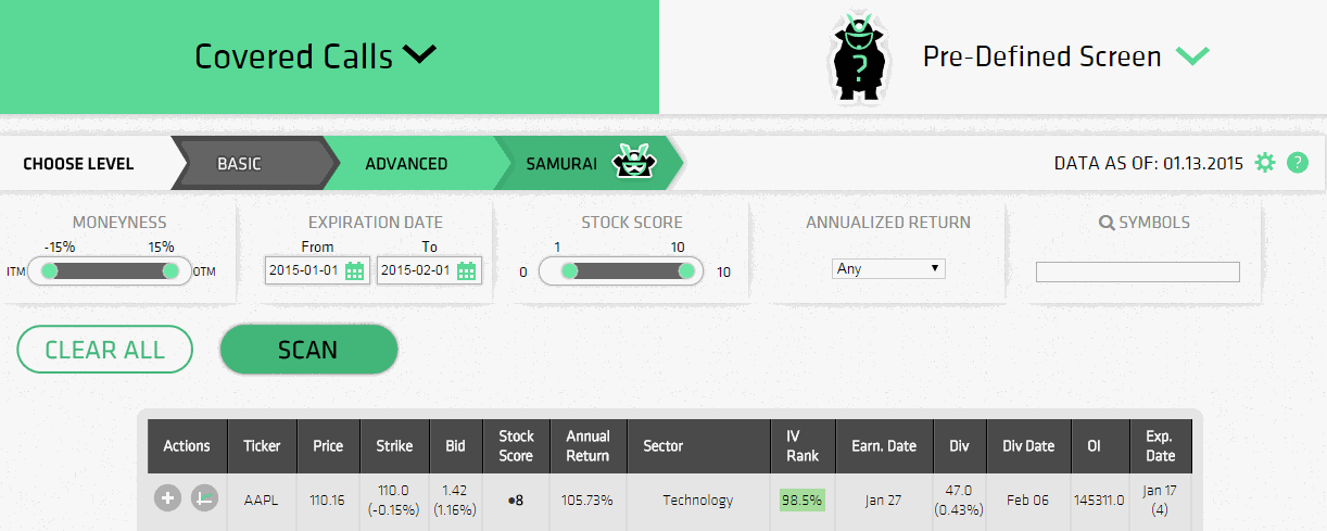Scan-for-extreme-IV-values